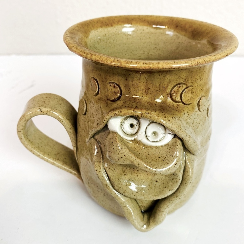 Pretty Ugly Pottery Made In Wales 3D Silly Face Mug